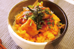 てりたま鶏肉丼